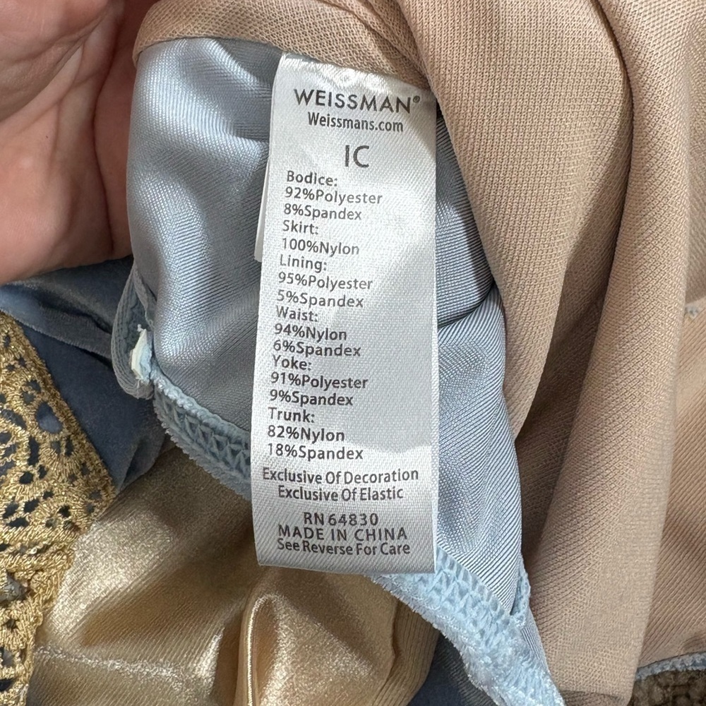 Weissman Dance Ballet Costume La Valse De L’Amour Blue Size IC - Picture 5 of 12